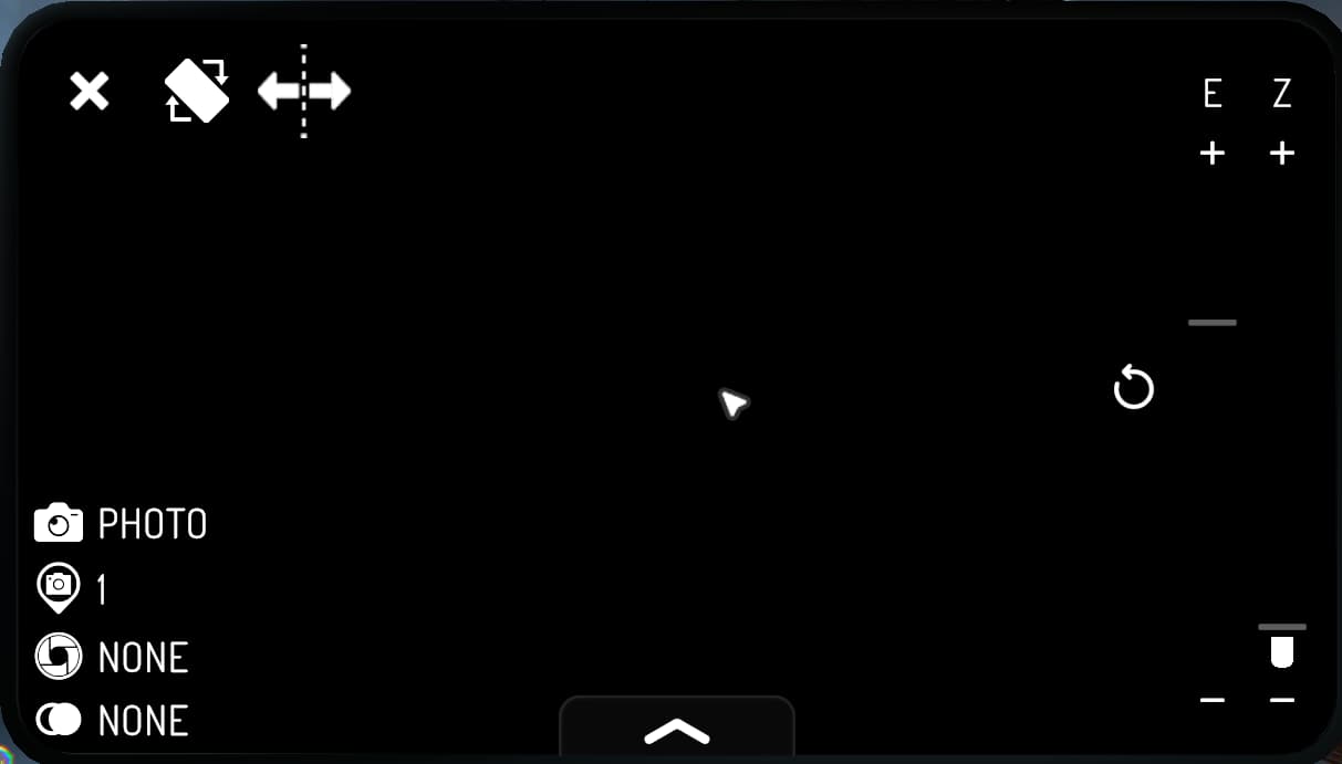 VRChat camera with the exposure slider all the way down